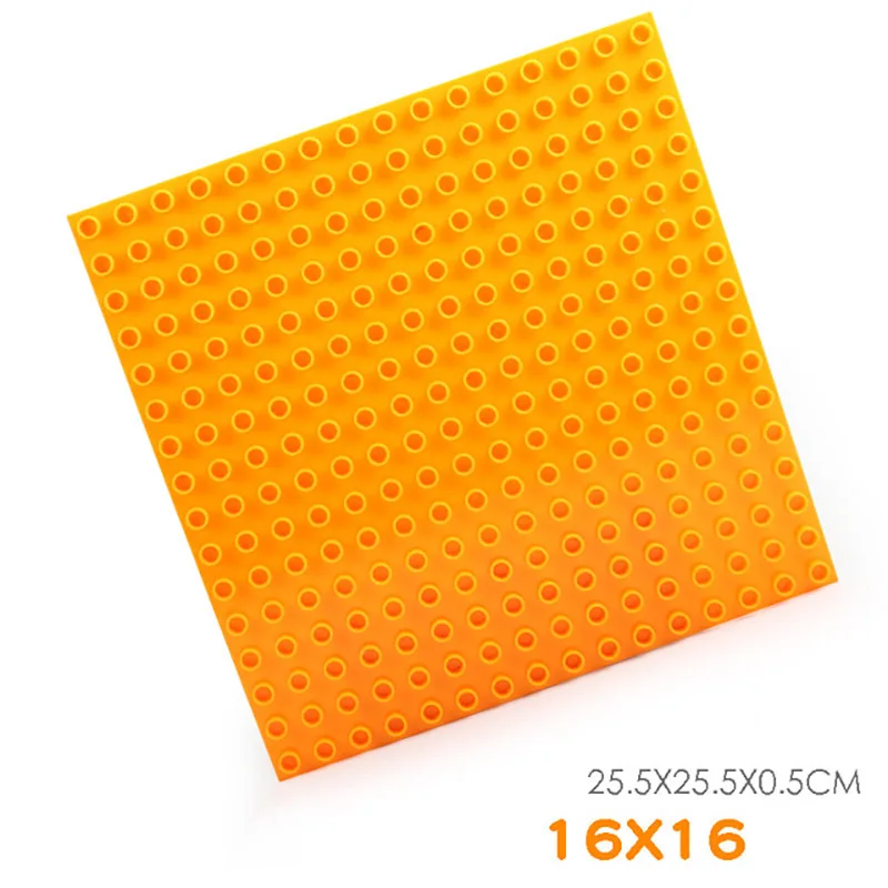DIY Большая кирпичная плита 256 точек 25*25 см Базовая пластина детские игрушки для детей, совместимые с Duploed подарки на день рождения