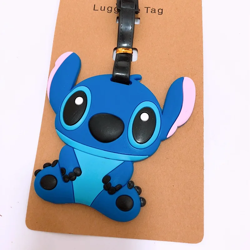 Kawaii стежка бирка для чемодана мультфильм ID адрес Держатель Силиконовый багажный ярлык портативный ярлык туристические аксессуары - Цвет: 6