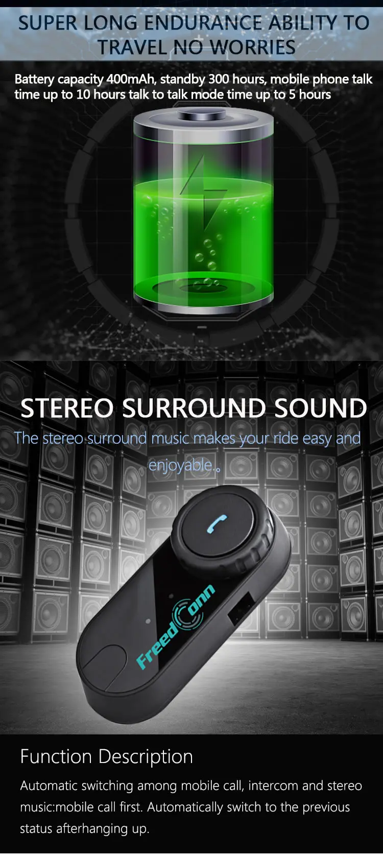 2 шт. FreedConn мотоциклетная гарнитура шлем интеркомы T-COMVB Bluetooth Интерком мото коммуникатор наушники для рации 800 м велосипед