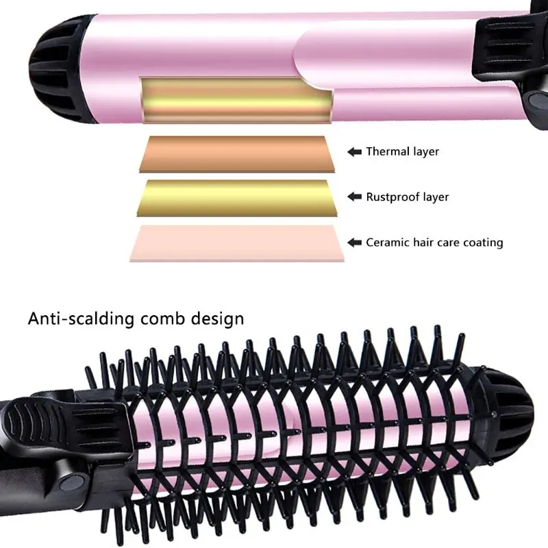 Multi-function Ceramic Hair Curler LCD Display Big Wave Curling Automatic Iron Curl Dual-use Wet And Dry Curlers Perm Irons | Красота и