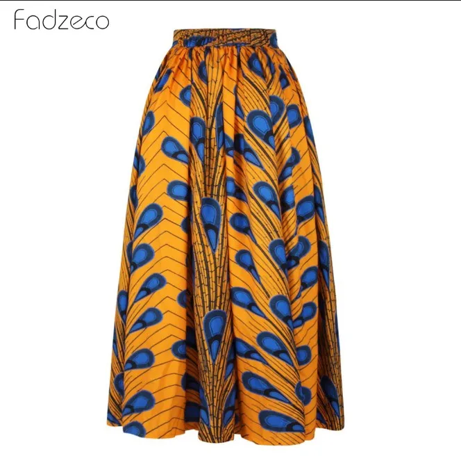 Fadzeco африканские платья Женская одежда Bazin Riche платья Africaine традиционный Топ Мода полиэстер новые юбки с принтом - Цвет: Color5