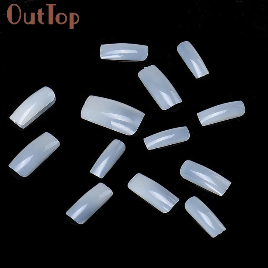 Накладные акриловые ногти OutTop 100 шт. накладные для дизайна ногтей прозрачные