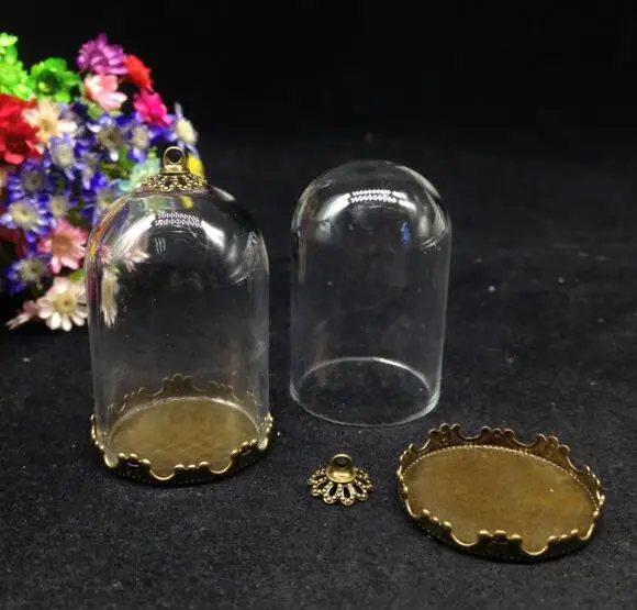 Стеклянные банки для колокольчиков разных цветов 5 шт. 38 х25 мм|vase crystal|vase setvase glass |