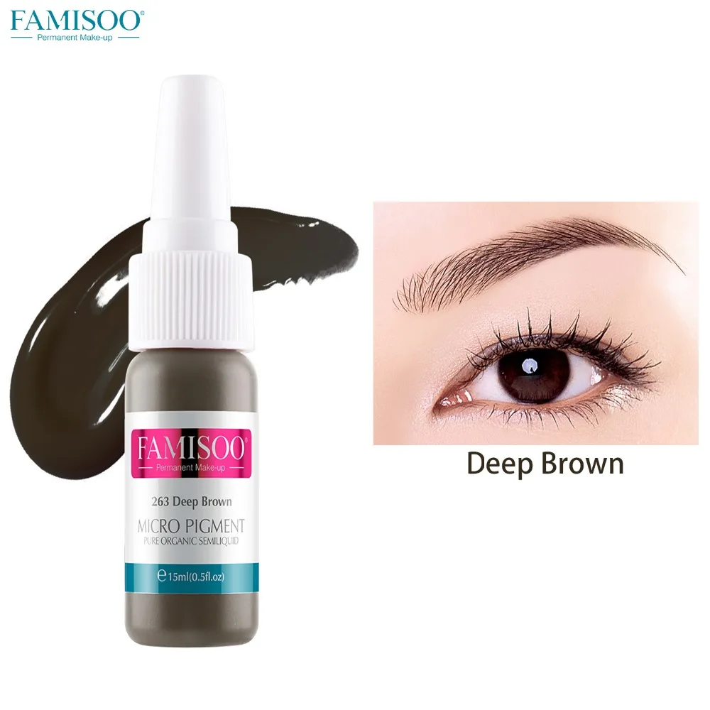 FAMISOO темно коричневого цвета профессиональный Красота Перманентный макияж