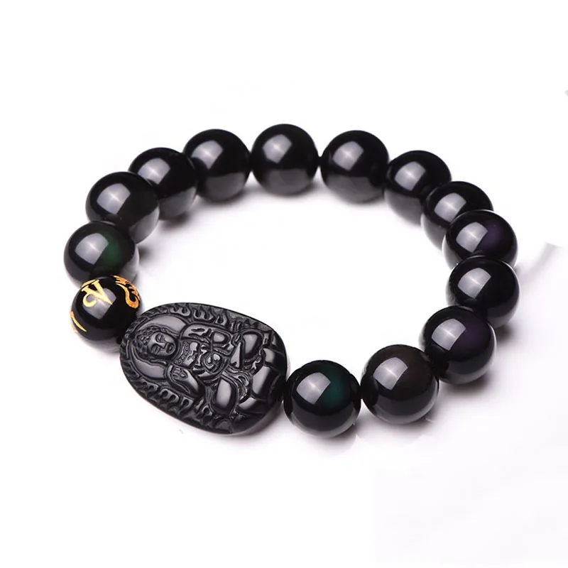 

KYSZDL This Beautiful Obsidian Buddha Bracelet Matches Perfect With Our Obsidian Buddha Necklace