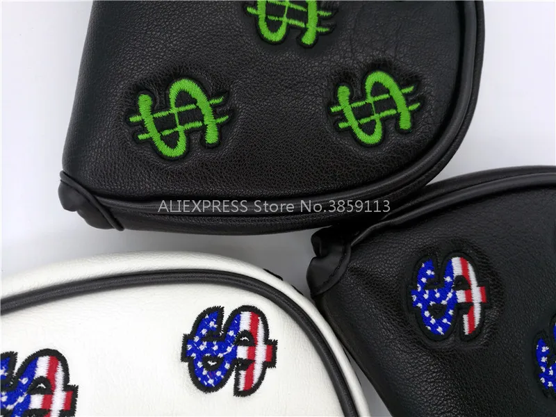Новый доллар США Mallet Golf Putter головы крышки с магнитной застежкой PU Чехлы 3 цвета