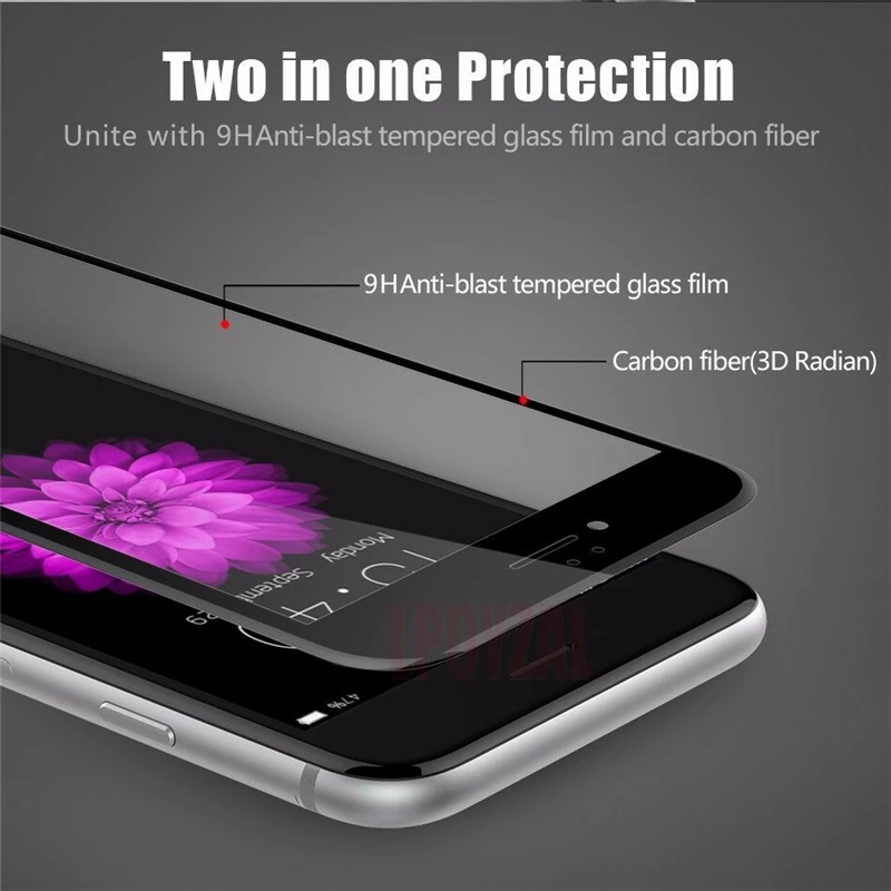 LPOYZAL 3D полное покрытие защита экрана закаленное стекло для iPhone XS Max X XR 9H Защитная
