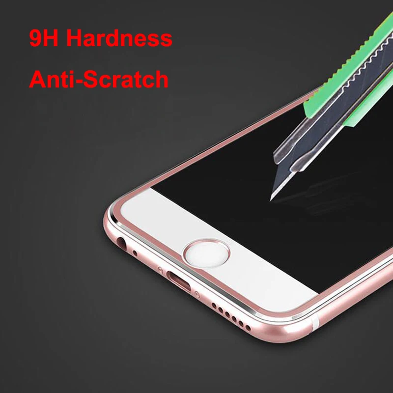 RONICAN для iPhone 8 Plus 3D изогнутая титановая кромка закаленное стекло полное покрытие