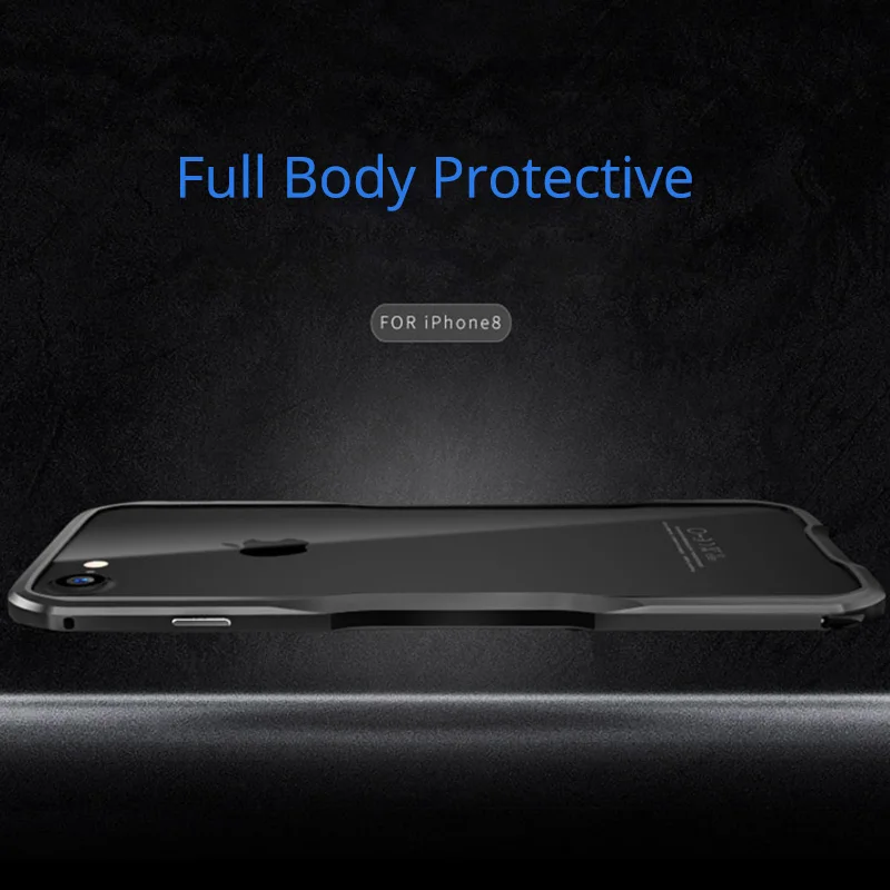 Luphie металлический бампер чехол для Apple iphone 8 8x роскошные чехлы телефонов прочная 3D