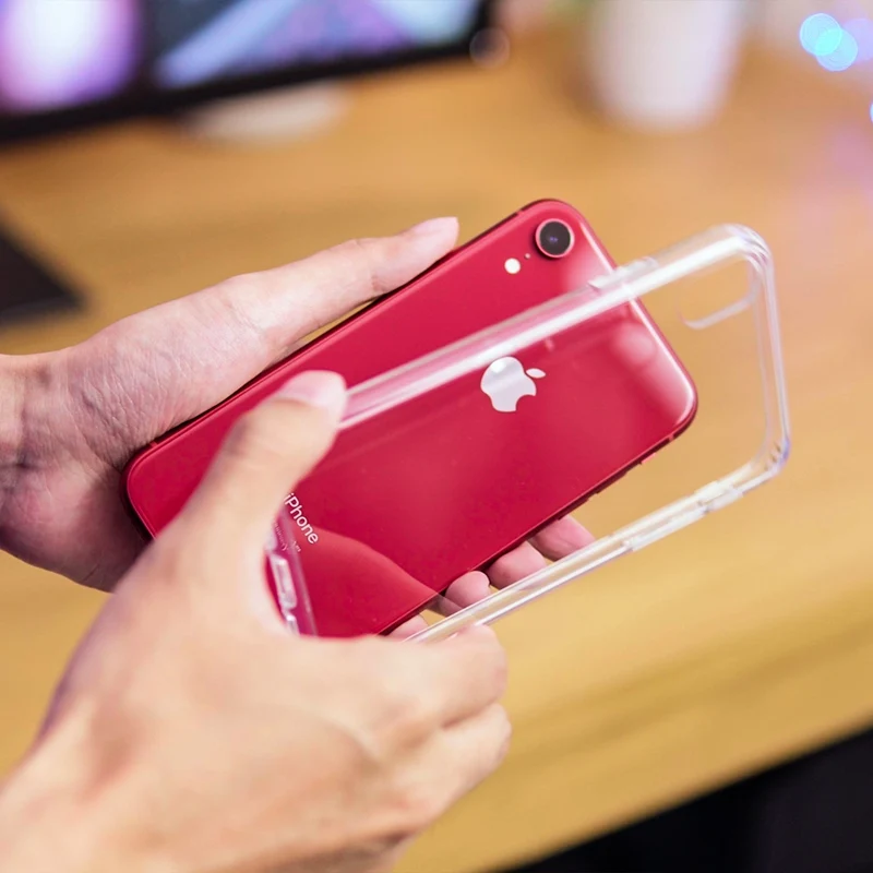 ТПУ бампер акриловый прозрачный жесткий чехол для телефона iPhone 11 Pro 12 Max Xs XR X 8 7 Plus