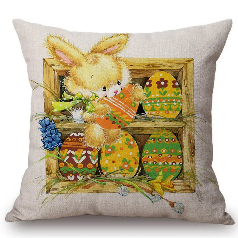 Декоративная подушка в виде кролика с пасхальными яйцами|home decor cushions|decorative cushionshome
