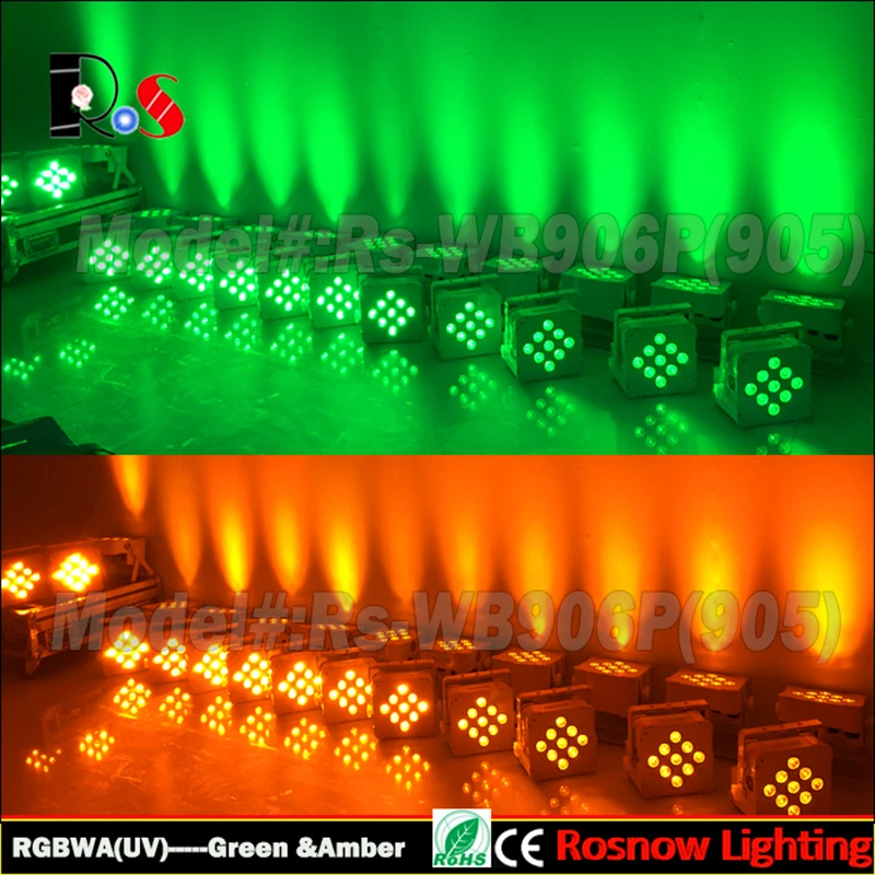 20 шт./2 зарядных футляра с питанием от аккумулятора беспроводной dmx 5 в 1 led uplight RGBWA