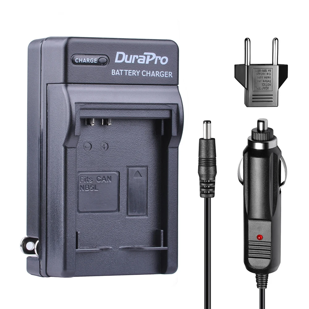 DuraPro 2 шт. NB-5L NB 5L батарея + Автомобильное зарядное устройство для Canon S110 SX200 SX210 SX220