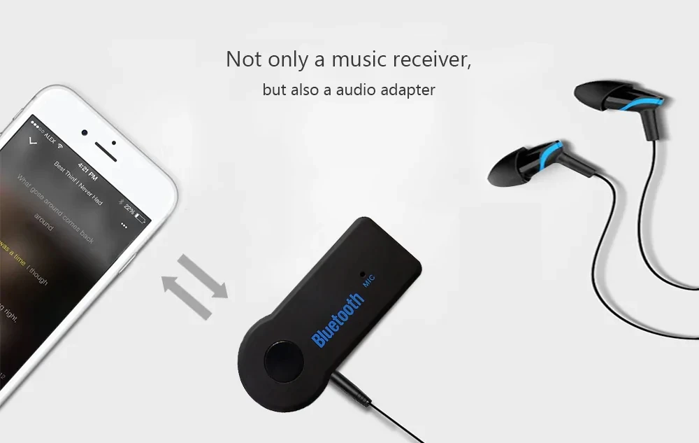 Rovtop Bluetooth приемник AUX аудио 3,5 мм стерео Muisc беспроводные приемники для автомобиля Динамик Наушники Bluetooth адаптер Hands Free