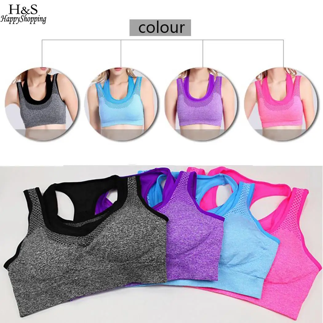 Racerback двухслойный бесшовный спортивный эластичный женский