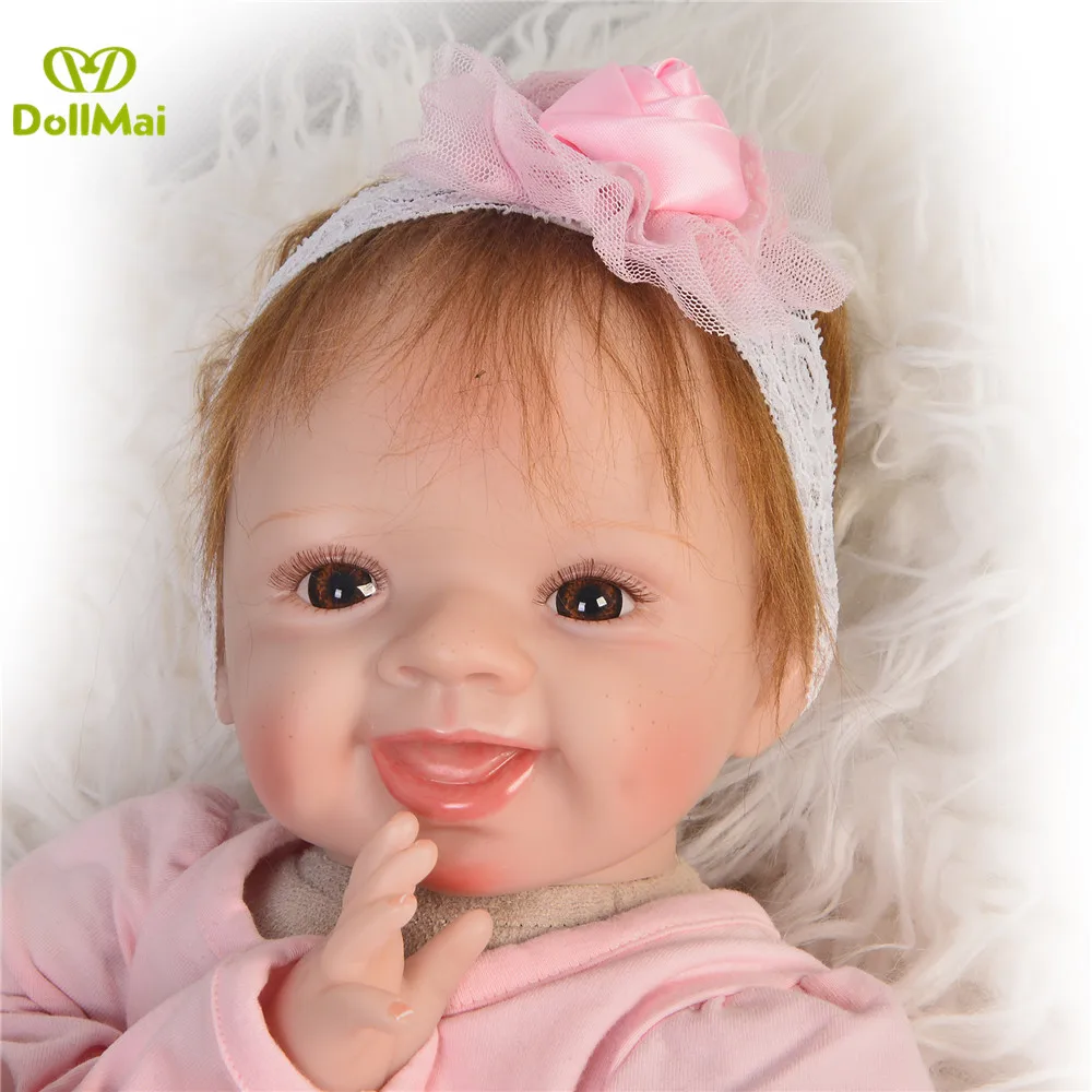 Кукла Bebe Reborn 55 см мягкие силиконовые куклы reborn для детей подарок настоящих