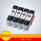 4 упаковки, совместимая замена чернильных картриджей для HP 364 xl Deskjet 3070A 5510 6510 B209a C510a C309a