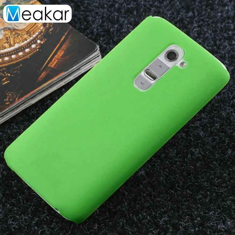 green Матовая Пластик Coque 5.2For Lg G2 чехол для Lg G2 D802 D801 F320 D802 телефона чехол-лента на заднюю панель - Цвет: green