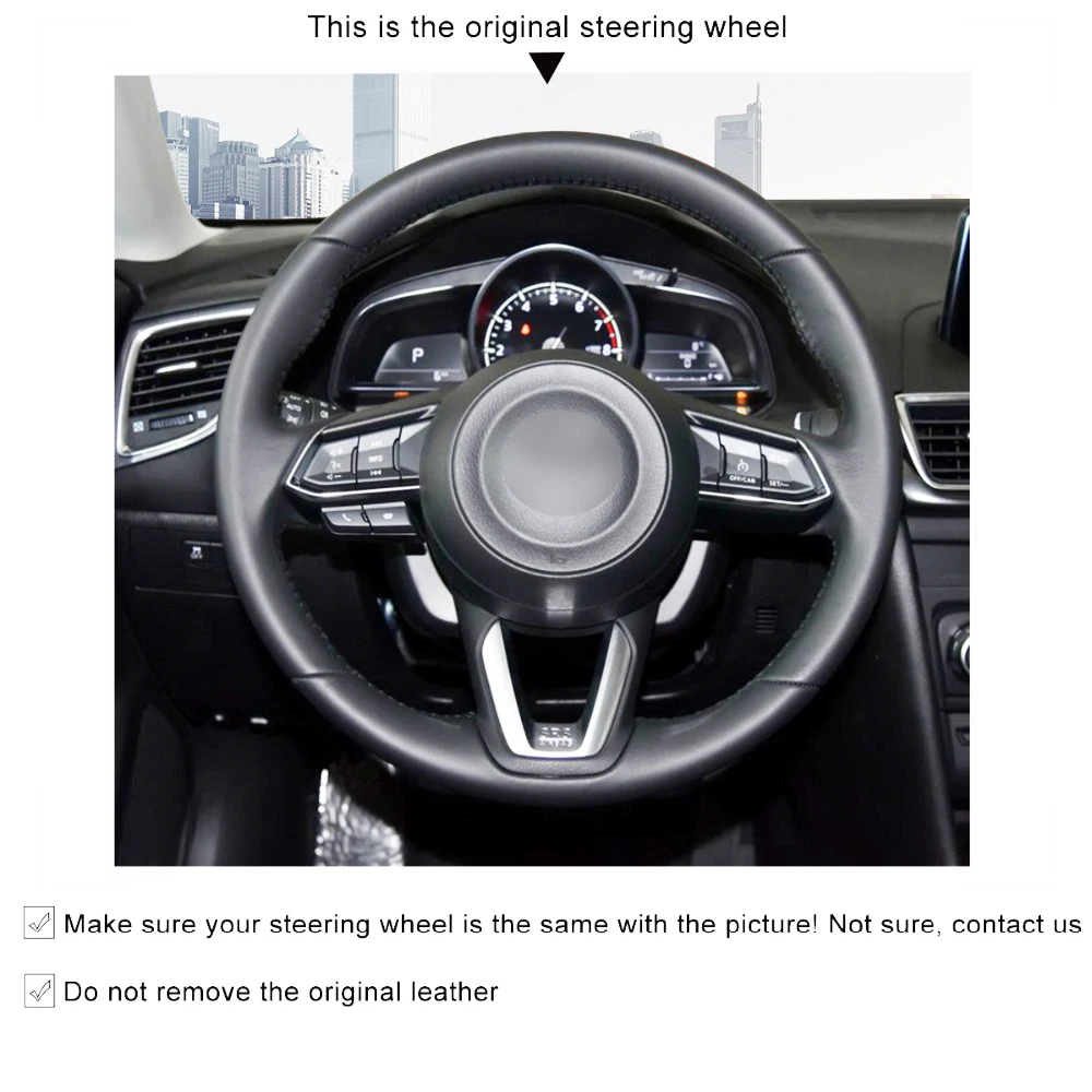 Чехлы рулевого колеса автомобиля чехол для Mazda 3 Axela 6 Atenza чехлы 2018-2019 г. CX-3 2017-2019 В.