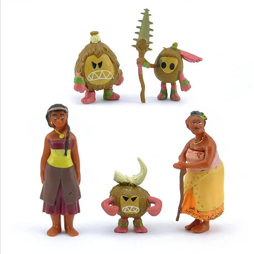 12 шт./компл. Maui Waialik Tala Heihei фигурка Моана принцесса вайана Экшн фигурки ПВХ игрушка
