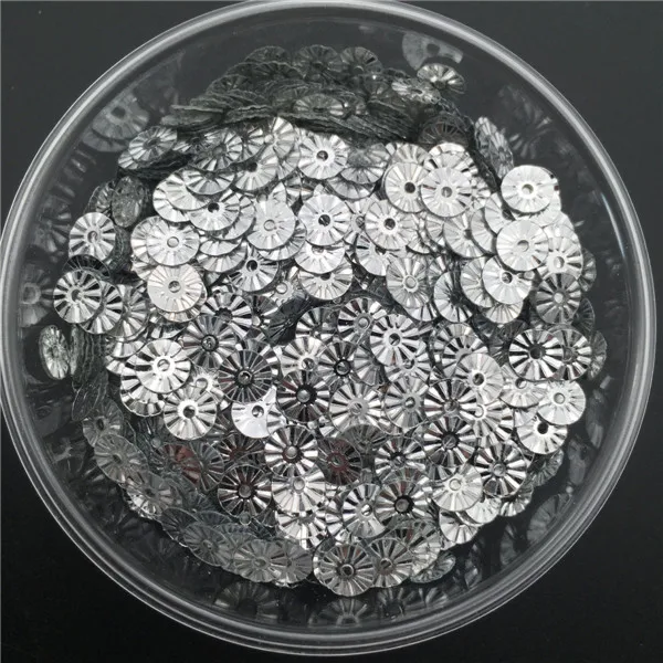6mm silver new 20 г 6 мм-10 мм Цветок круглые плоские неупакованные блестки шитье, Свадебное Ремесло, для женщин детей DIY аксессуары для одежды SFFF61 - Цвет: 6mm silver new