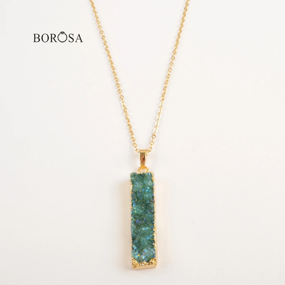 Женское Ожерелье с кулоном BOROSA летнее разноцветное ожерелье из натурального