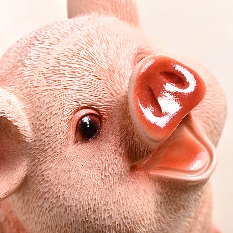 Resin Cute piggy money boxes Animal Pig banks Creative Valentine's Day gifts Birthday presents home decoration accessories