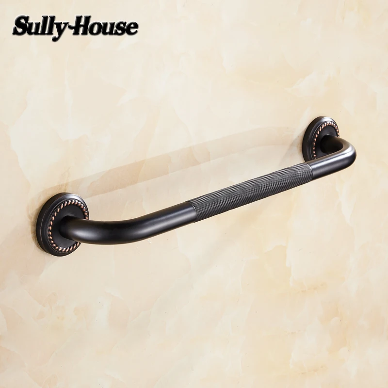 Черный античный латунный поручни для ванной комнаты Sully House защиты туалета