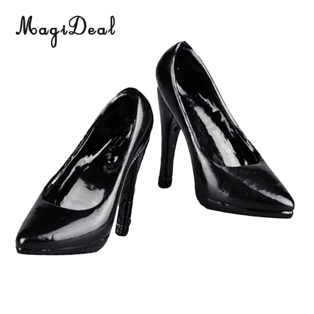 MagiDeal модные пластиковые туфли на высоком каблуке 12 дюймов 1 пара 1/6 весы женские