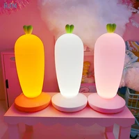 creative cute radish night lights soft warm adjustable table lamps bedroom bedside girl room lightings decor