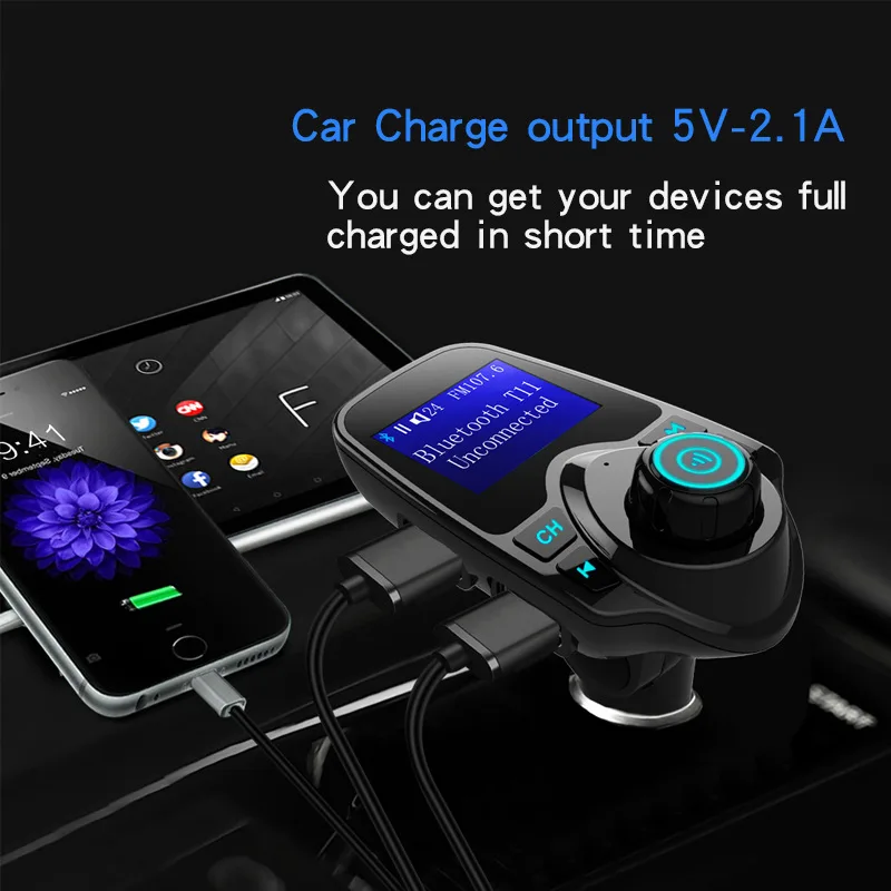 Автомобильный Bluetooth fm-передатчик MP3 плеер аудио Радио адаптер громкой