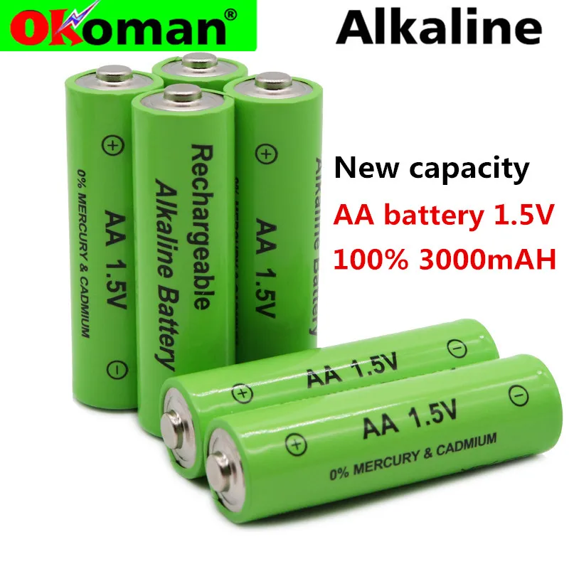 2 ~ 20 шт/Лот Новый тег 3000 MAH аккумуляторная батарея AA 1 5 V. Перезаряжаемая Новинка