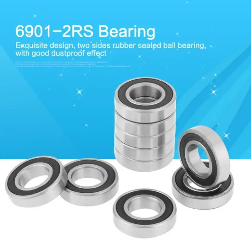 6901-2RS подшипники резиновые герметичные Глубокие шаровые 12x24x6 мм Rolamento Rodamientos Rulman 10