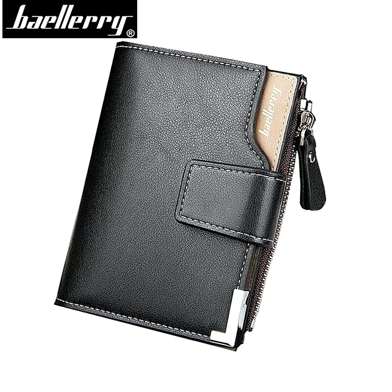 

Baellerry кошелек высокого качества из искусственной кожи, мужские кошельки, модный короткий мужской клатч, кошелек с отделением для карт, карман для монет, гарантия!