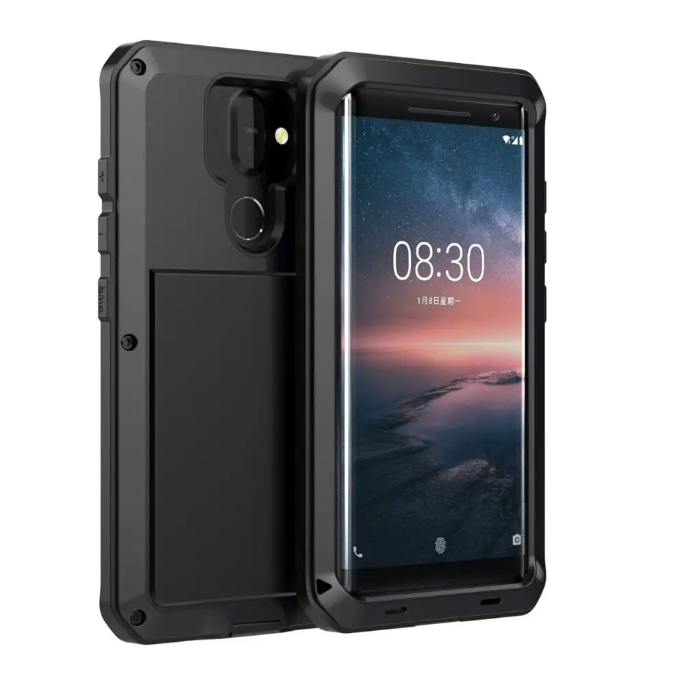 Роскошный Водонепроницаемый Алюминиевый металлический корпус Doom Armor для Nokia 8