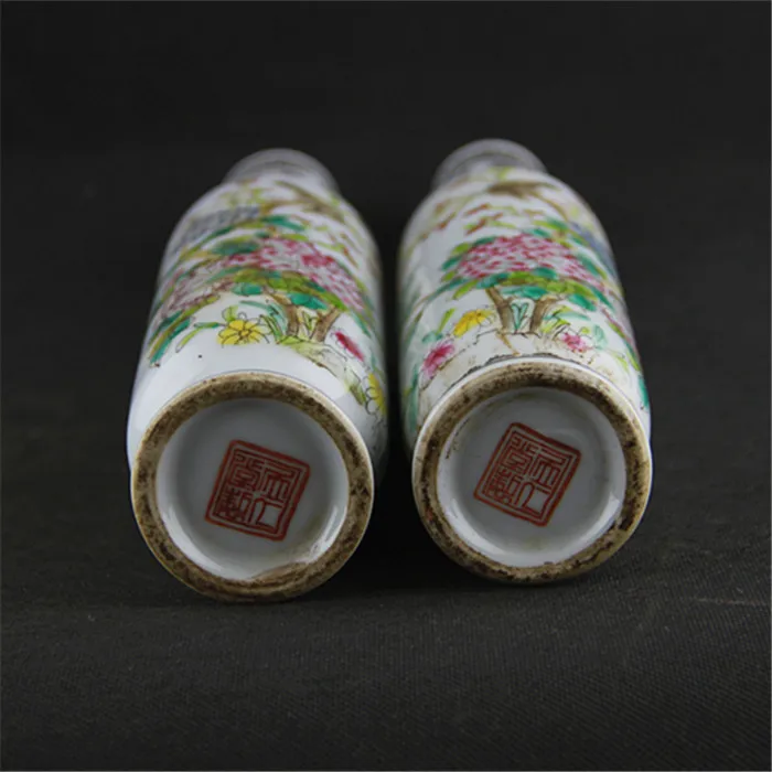 Jen Ren Tang Jingdezhen handpianted antique porcelain vases(paired price) ornaments | Дом и сад