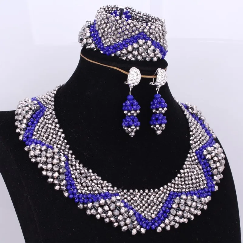 4 ujewelry Свадебные украшения комплекты для невест желтая Золотая цепь серьги