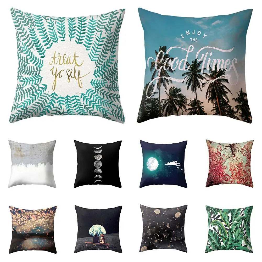 40 # ночное небо в виде геометрических фигур Площадь полиэстер дышащая Подушка