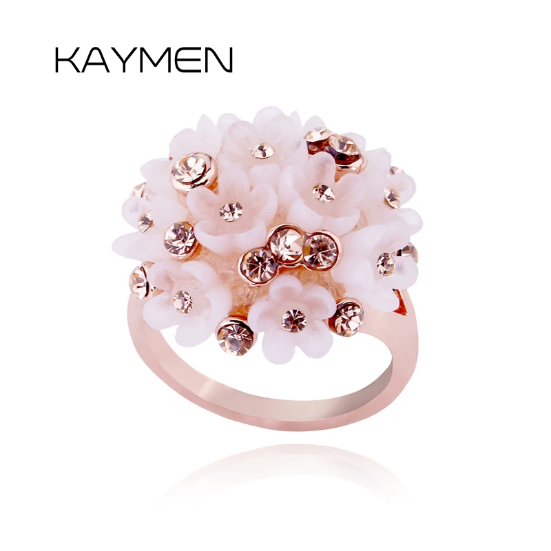 KAYMEN класса Люкс из цинкового сплава золотых розов инкрустированные стразы и