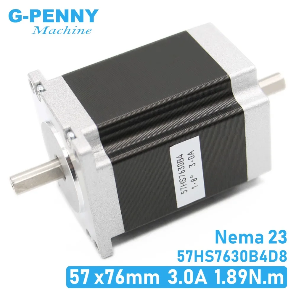 Eixo Duplo do Motor Deslizante de Nema23 57×76 mm d = mm 1.89n. m 3a 4-eixo Duplo 1.8deg da Ligação para a Máquina do Cnc e a Impressora 3d Motor de passo
