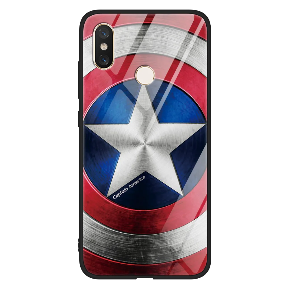 Чехол из закаленного стекла Marvel Мстители для Xiao mi Red mi Note 7 5 6 Pro Plus S2 чехол для mi x 2 2S Max 3 8 9 Lite A1 A2 Cool
