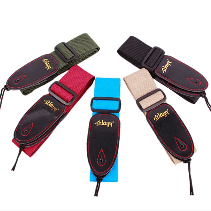 Кожаный ремешок для акустической электрогитары красный синий черный бежевый