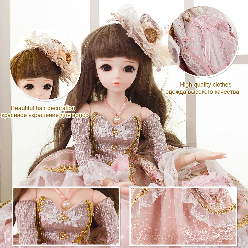 UCanaan/1/3 BJD кукла для девочек куклы 18 Шаровые опоры с Полный комплект одежды одежда