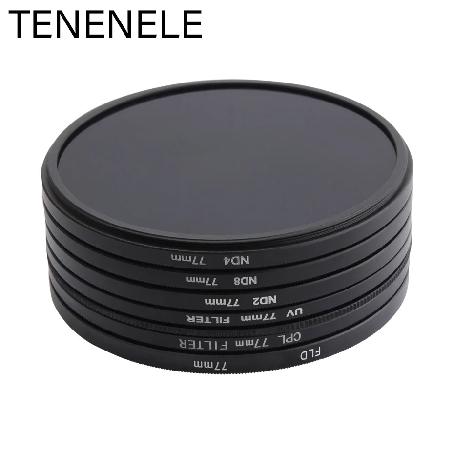 TENENELE 49 52 55 58 62 67 72 77 82 мм ND2/ND4/ND8/FLD/CPL/UV защита Набор фильтров для камеры Sony Nikon Canon Pentax
