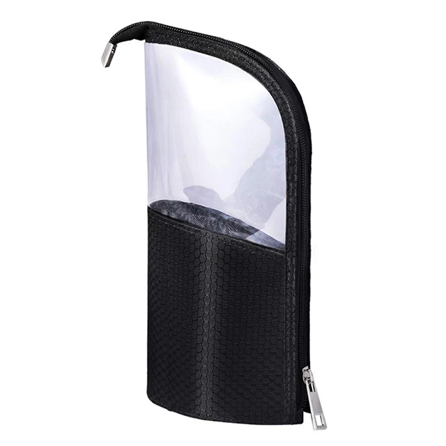 Black Cosmetic bag SEREQI держатель для кистей для макияжа, органайзер, водонепроницаемый, ПВХ, для косметики, для макияжа, для хранения, Дорожный Чехол, косметичка(розовый - Цвет: Black Cosmetic bag