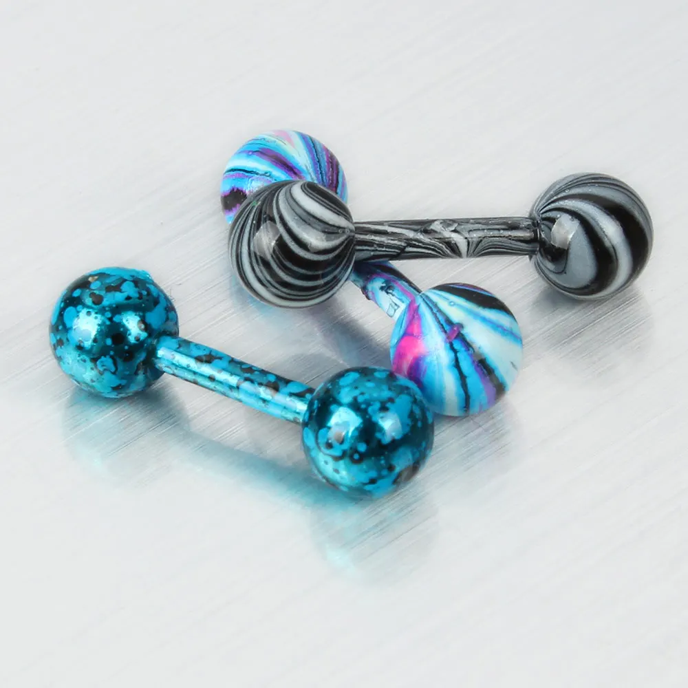 Оптовая продажа 10 шт./лот нержавеющая сталь Tragus Helix серьги мяч штанга пирсинг