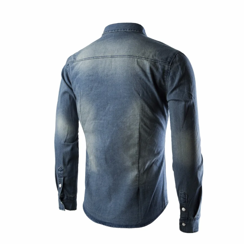 Men Shirt 2018 Casual Denim Male Long Sleeve Shirts Men's casual business personality xiushen long sleeve jean shirt students | Мужская