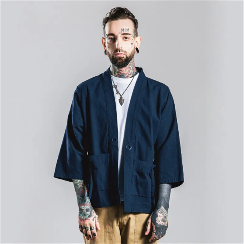 Мужское кимоно японская рубашка из конопли 2020|fashion man shirt|men fashion shirtmen shirt |