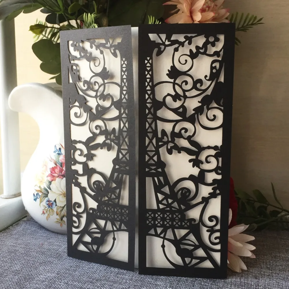 40 шт./лот элегантные кружевные цветочные винтажные свадебные приглашения