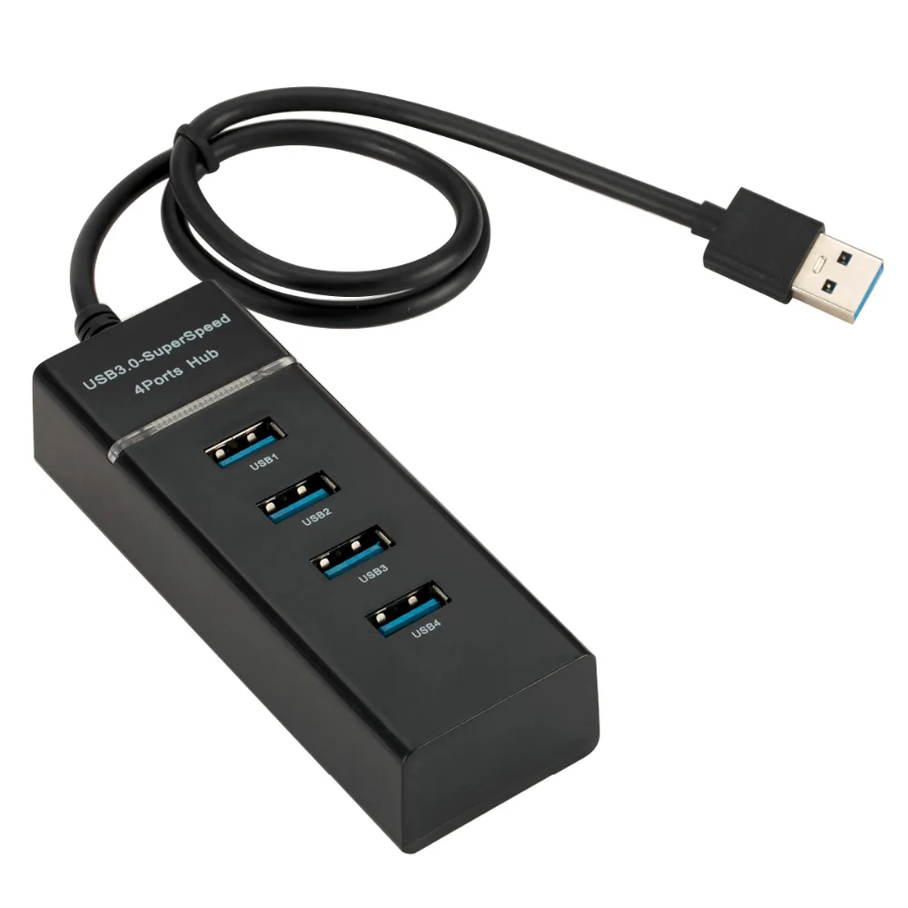 4 Порты и разъёмы usb-хаб Hi-Скорость 4 Порты USB 3,0 мульти концентраторы разветвитель расширения для настольных ПК ноутбук адаптер переменного тока usb-хаб высокого Скорость